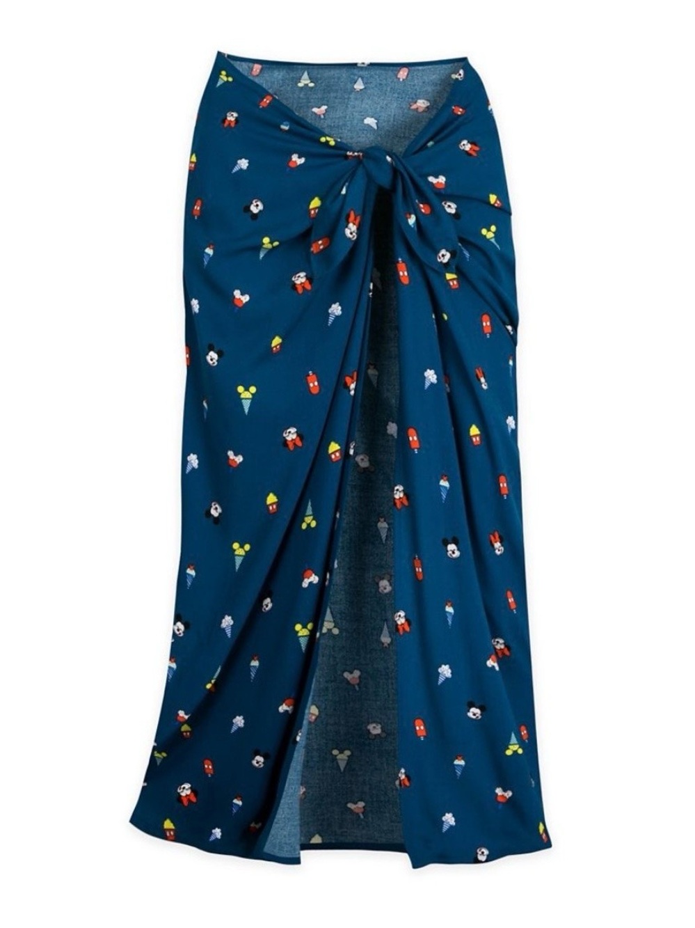 New Disney Navy Blue Swim Sarong with Multicolor Character Print